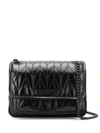 Miu Miu Logo Plaque Cross Body Bag In Black