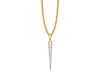 MISSOMA GOLD PAVE SPIKE CHARM NECKLACE,PS G N4 SP CZ