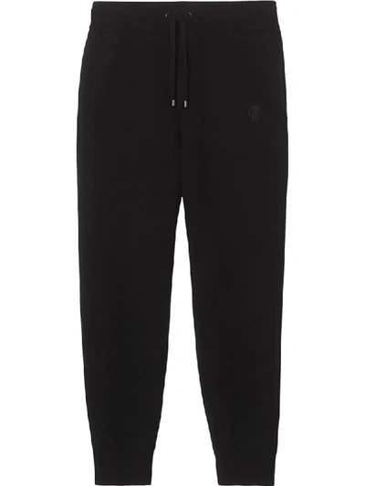 Burberry Jogginghose Mit Logo-streifen In Black