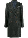 BRUNELLO CUCINELLI DOUBLE BUTTONED DENIM COAT