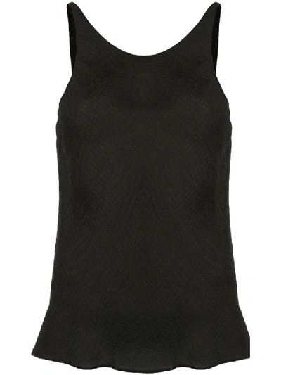 Sir Indre Silk Tank Top In Black