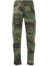 Re/done Straight-leg Camouflage Cargo Pants In Green