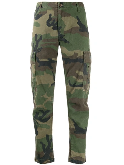 Re/done Straight-leg Camouflage Cargo Pants In Green