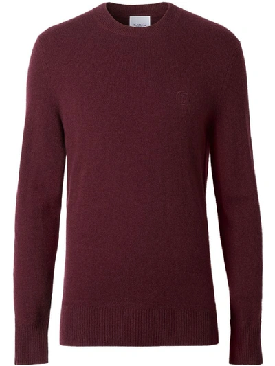 Burberry Logo Detail Jumper In Red