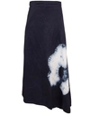 JIL SANDER Asymmetric Shibori-Dyed Canvas Midi Mia Skirt