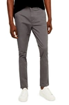Topman Stretch Skinny Fit Chinos In Charcoal