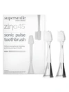 Supersmile Zina45™ Sonic Pulse 2-piece Replacement Toothbrush Head Set