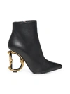 DOLCE & GABBANA DG LEATHER ANKLE BOOTS,11168997