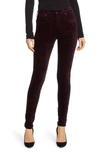 AG THE FARRAH HIGH WAIST VELVETEEN SKINNY JEANS,OSV1379P