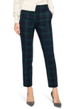 Jcrew Cameron Black Watch Slim Crop Pants In Navy Multi