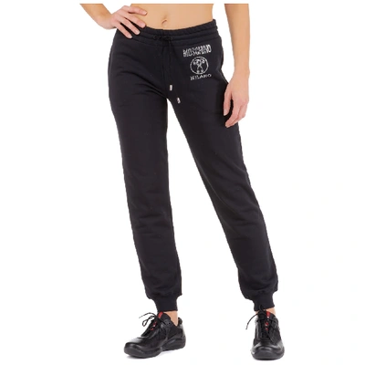 Moschino Women's Sport Tracksuit Trousers  Double Question Mark In Black
