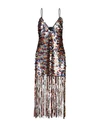 Marco De Vincenzo Dress With Multicolored Sequins In Red