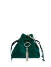 Jimmy Choo Callie Drawstring Bucket Bag In 绿色