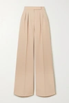 MAX MARA PLEATED WOOL WIDE-LEG PANTS