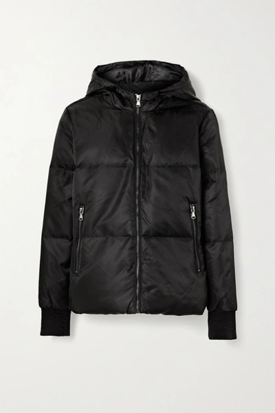 All Access Beats Hooded Quilted Shell Down Jacket In Black