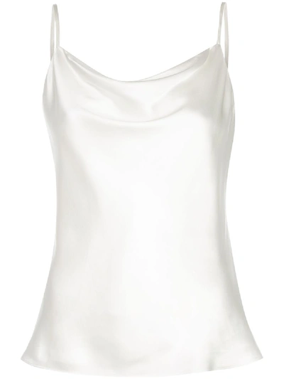 L Agence Kay Silk Cami Top In White