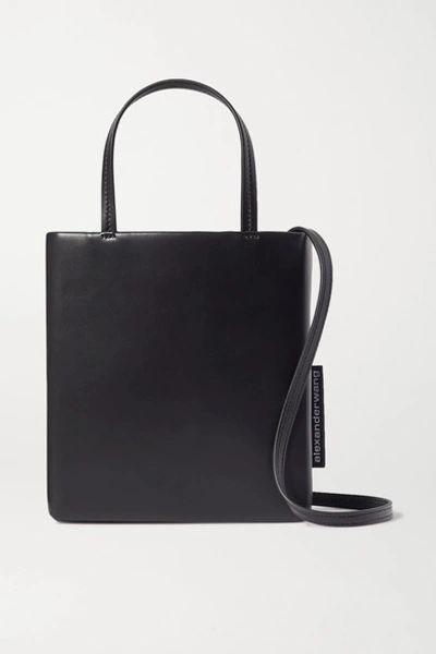 Alexander Wang Sheeo Leather Mini Crossbody Shopper Tote Bag In Black
