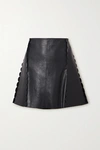 CHLOÉ SCALLOPED LEATHER MINI SKIRT