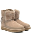 UGG CLASSIC BOW SHEARLING SUEDE BOOTS,P00425799