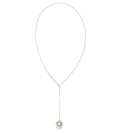 Sophie Bille Brahe Sirene 14kt Gold Pearl Necklace