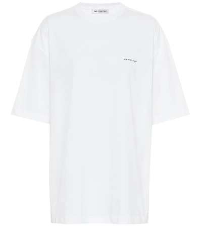 Balenciaga Oversized Copyright Logo Jersey T-shirt In White