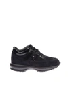HOGAN INTERACTIVE SNEAKERS IN BLACK WITH SEQUINS,HXW00N0564025Q9999