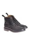 TRICKER'S LEATHER ANKLE BOOTS,5634 STOW BLACK