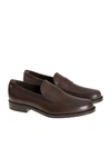 Tod's Leather Loafers In Brown