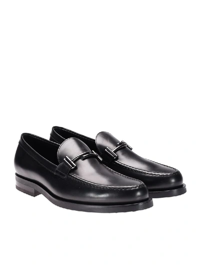 Tod's Loafer In Leather In Black