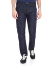 KENZO BLUE 5-POCKET TAPERED JEANS