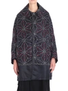 Y'S DARK BLUE COAT WITH RED AND WHITE EMBROIDERY