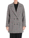 RED VALENTINO HOUNDSTOOTH DOUBLE-BREASTED WOOL COAT