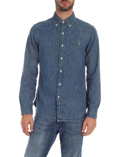 Ralph Lauren Polo  Blue Denim Button-down Shirt