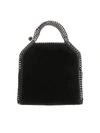 STELLA MCCARTNEY STELLA MCCARTNEY BLACK VELVET "FALABELLA MINI" BAG,371223 W8317 1000