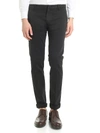Dondup Gaubert Black Jersey Chino Trousers In Black