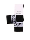 GIVENCHY BLACK SOCKS WITH WHITE LOGO EMBROIDERY