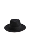 BORSALINO ALESSANDRIA BLACK FELT HAT,38 0007 0421
