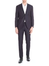 CORNELIANI ACADEMY BLACK AND BLUE TWO BUTTON SUIT