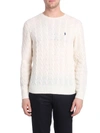 POLO RALPH LAUREN POLO RALPH LAUREN CREAM-COLORED PULLOVER WITH KNITTED EFFECT