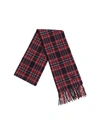 DONDUP BLUE AND RED TARTAN SCARF