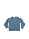 DONDUP TEAL COLOR SWEATSHIRT WITH 3D LOGO,DMFE32 FE117 SD100 0505