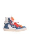 OFF-WHITE LOW 3.0 WHITE AND BLUE SNEAKERS