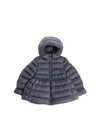IL GUFO BLUE QUILTED DOWN JACKET WITH LOGO
