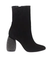 MARC ELLIS SUEDE BOOTS WITH STUDDED HEELS,MA4058 NERO