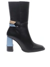 PALOMA BARCELÓ BLACK, LIGHT BLUE AND BEIGE BOOTS,P108-CAN BLACK