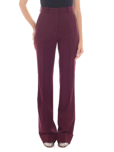 Etro Wine-red Colour Flared Trousers In Purple