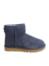Ugg Classic Mini Ii Suede Ankle Boots In Blue