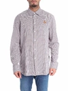 VIVIENNE WESTWOOD ANGLOMANIA WHITE CHECK SHIRT WITH LOGO