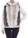 LORENA ANTONIAZZI ICE-COLORED KNITTED JACKET