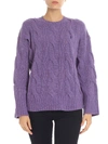 POLO RALPH LAUREN POLO RALPH LAUREN PURPLE PULLOVER WITH LOGO